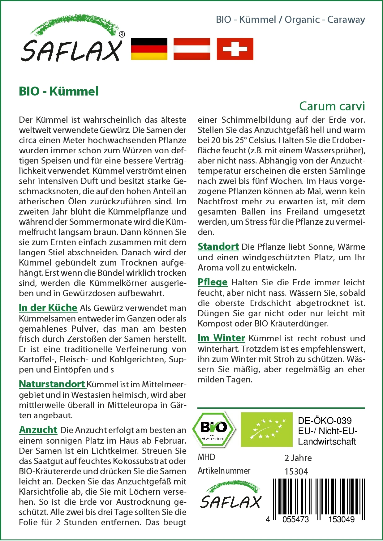 Kümmel | BIO Kümmelsamen Von Saflax 4 Kümmel | BIO Kümmelsamen Von Saflax – Bild 2