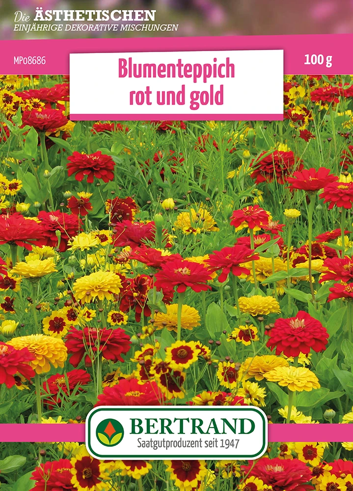 Blumenwiese Blumenteppich Rot Und Gold (100 G) | Blumensamen Von Bertrand 3 Blumenwiese Blumenteppich Rot Und Gold (100 G) | Blumensamen Von Bertrand