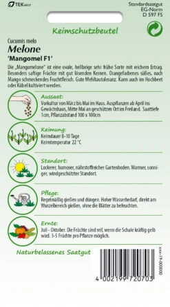 Melone Mangomel F1 | Melonensamen Von Samen Pfann