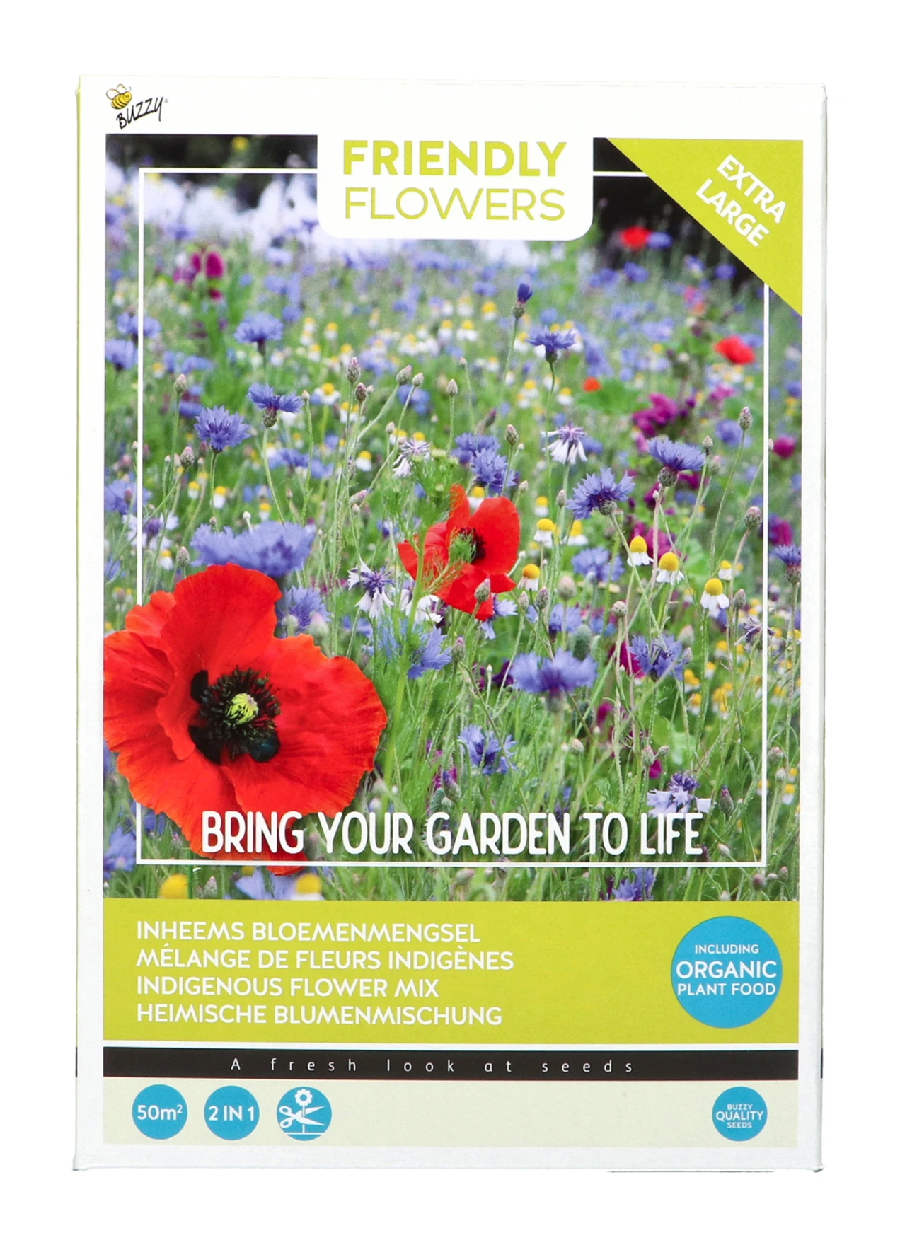 Einheimische Blumen Mischung (50 M²) | Blumenwiese Von Buzzy Seeds 3 Einheimische Blumen Mischung (50 M²) | Blumenwiese Von Buzzy Seeds