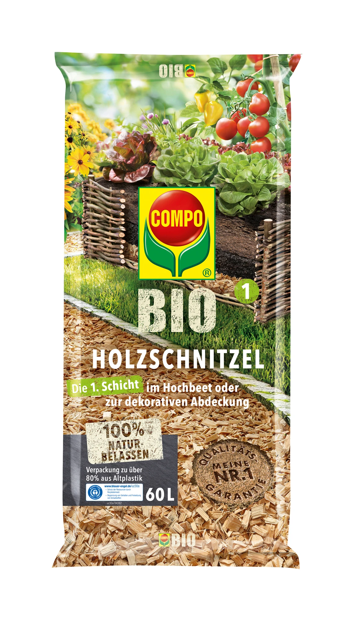 Holzschnitzel (60 L) | BIO Beethackschnitzel Von COMPO 3 Holzschnitzel (60 L) | BIO Beethackschnitzel Von COMPO