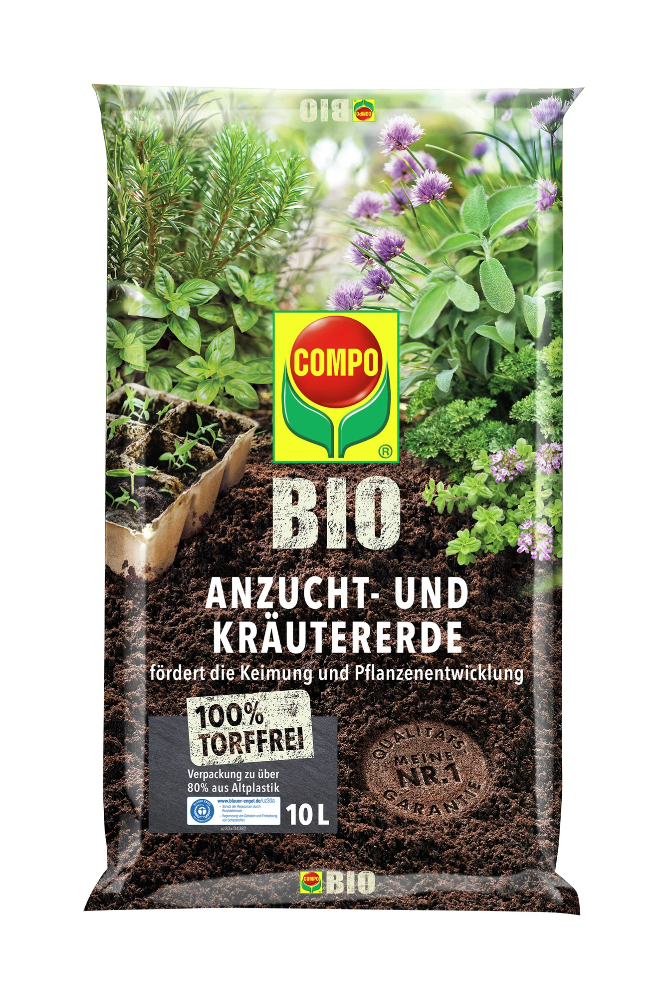 Anzucht- Und Kräutererde Torffrei (10 L) | BIO Erden Von COMPO 3 Anzucht- Und Kräutererde Torffrei (10 L) | BIO Erden Von COMPO