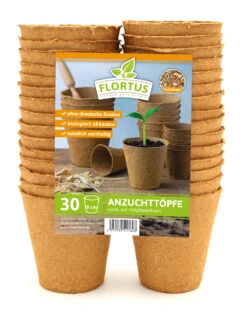 8 Cm Anzuchttopf Rund Auf Holzfaser Basis | Anzuchttöpfe Von FLORTUS -Samen Zauber 552303 8 cm Anzuchttopf rund auf Holzfaser Basis 30 Stueck 2000 0595 0