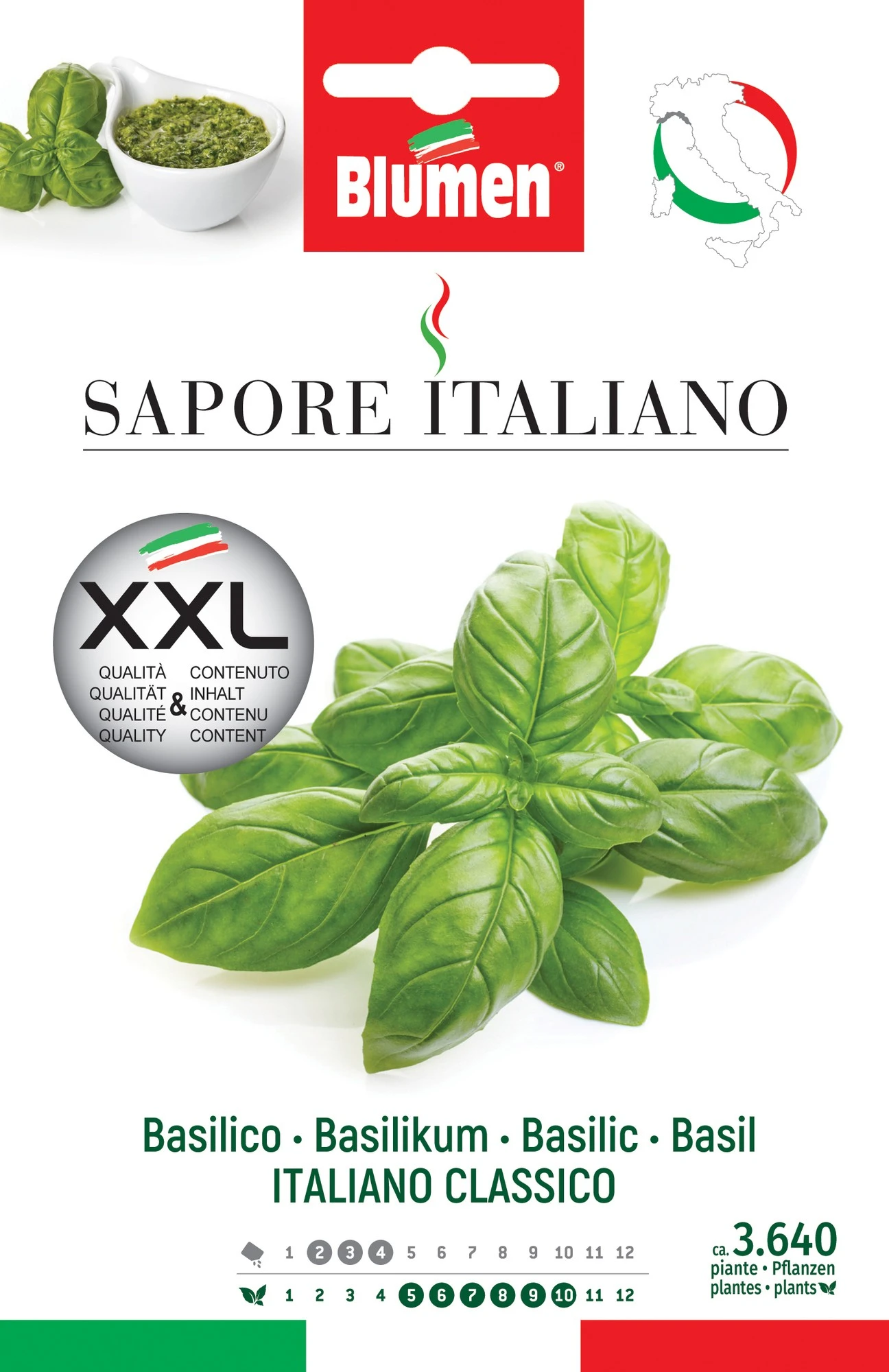 Basilikum Italiano Classico | Basilikumsamen Von BLUMEN Group 3 Basilikum Italiano Classico | Basilikumsamen Von BLUMEN Group